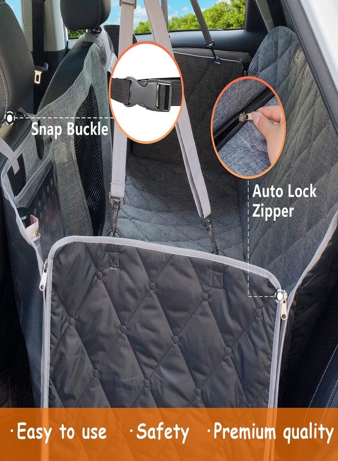 BLESSING PET SUPPLY Hanjo Pets Car Dog Cover Back Seat - Car Hammock for Dogs Waterproof - Dog Car Seat Cover for Back Seat with Mesh Window Multiple Pockets For Car/Truck/SUV Nonslip Rubber Back Washable Luxury Material - Image 2